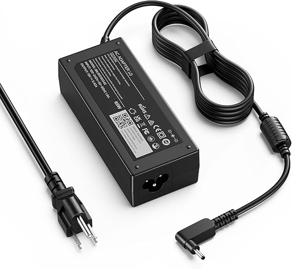 VUOHOEG 65W Chromebook Charger Compatible with Acer C720 C740 CB3-431 CB3-532 CB5-571 C910, Spin 3/5, Switch Alpha 12, Aspire R13 R15 3.0x1.1mm Replacement with US Power Cord