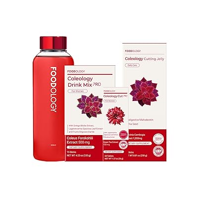 Coleology Red Line All in One Set: Coleology Cut & Drink Mix & Cutting Jelly & Portable Bottle, Korean Supplement, Inner Beauty