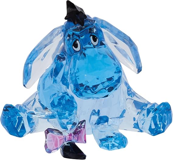 Enesco Facets Disney Winnie The Pooh Eeyore Sitting Figurine, 3 Inch, Blue