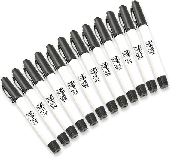 20-20-style BoldWriter 20 Pen - Easy-to-See Bold-Point - Blk - 12 Pack