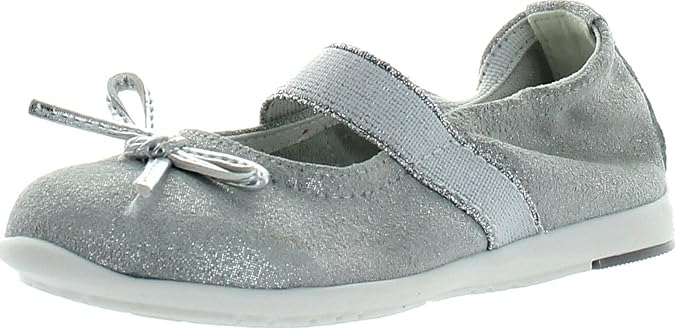 Primigi Girls Eulalia European Dress Flats Shoes,Silver,23