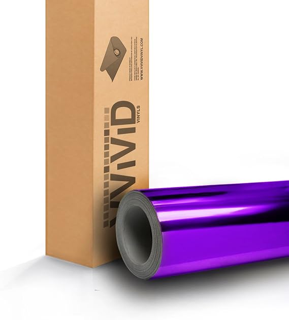 Purple Mirror Chrome Cast Vinyl Wrap (1.5ft x 5ft)