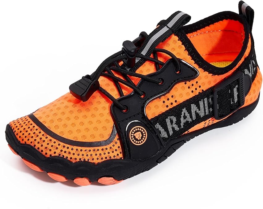 TARANIS Boys and Girls Barefoot Water Shoes,Quick-Dry Wide Toe Anti-Slip and wear-Resistant,Beach Pool Yoga Jump Rope Surfer Toddler Shoes
