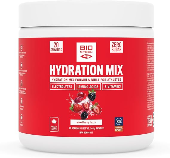 BioSteel Electrolyte Hydration Mix, Mixed Berry, 20 Servings