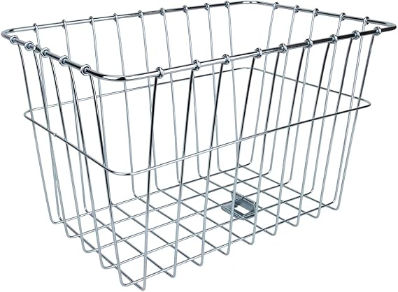 Wald 585 Rear Bicycle Basket (14.5 x 9.5 x 9) W585 Silver | bike-baskets