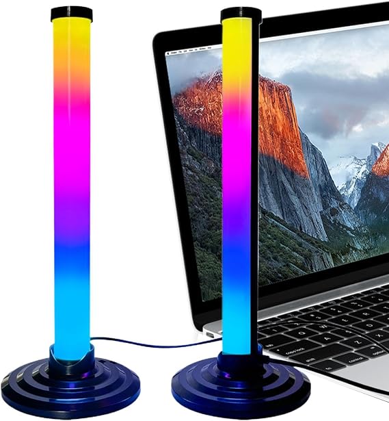 RGB LED Light Bar | Synchronize Music Ambient Lamp Decor,Voice Control Color Changing TV Backlight | for Home Theater Computer Desk Bedroom Streaming Background Holiday Photography Entertainment Area