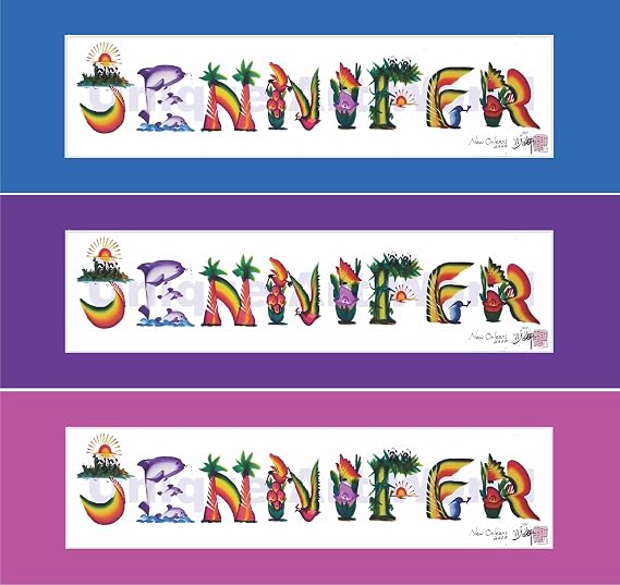 Traditional Korean name art painting Chinese Rainbow colors Name Art Calligraphy painted, A Personalized gift