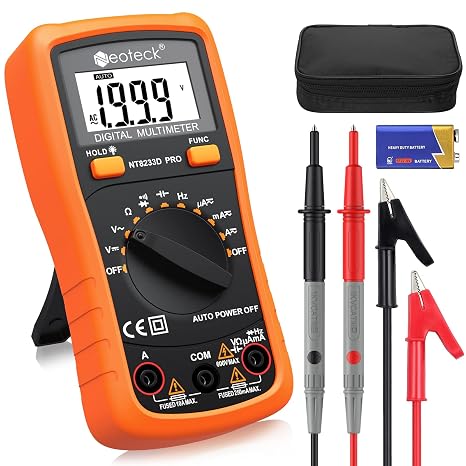 Neoteck Auto-Ranging Digital Multimeter with Backlit LCD,2000 Counts