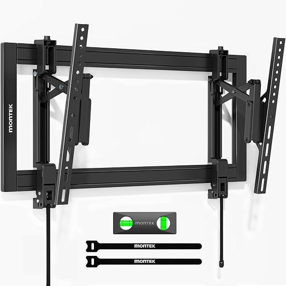monTEK Heavy Duty Tilting TV Wall Mount Barckt for 3790" TVs up to 200lbs | Tilt TV Mount,Low Profile,Swivel Adjustment,6.8" Extension,Max VESA 600x400mm,Fits 16"/18"/24" Studs,Quick Release