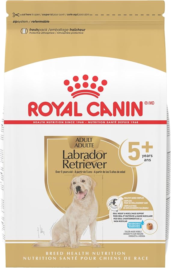 ROYAL CANIN Breed Health Nutrition Labrador Retriever 5+ Mature Dry Dog Food, 28 lb Bag