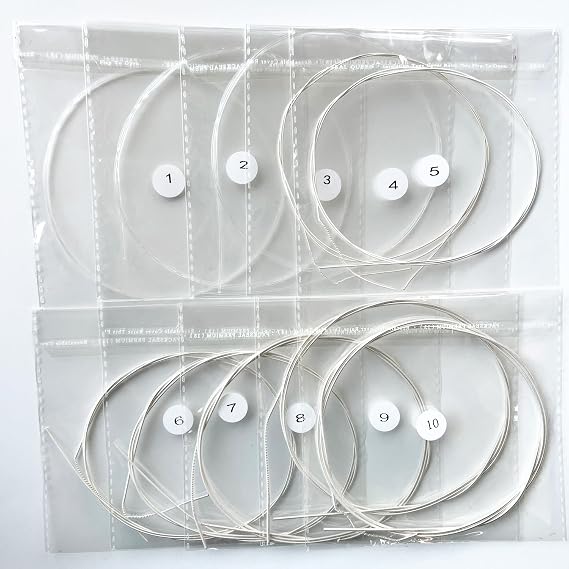Silver Plated Clear Nylon Classical Guitar Strings 10-String