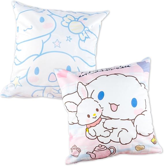 2PCS Cushion Covers 45cm X 45cm, Double-sided Printing Throw Pillow Covers, Cute Cartoon Anime Decorative Large Square Cushion Case For Couch Sofa Bed Room Cute Kawaii Soft Short Plush Pillowcase
