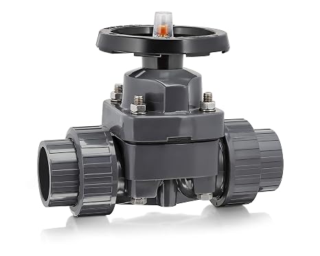 Diaphragm Valve,PVC,1/2",EP/EP,Socket