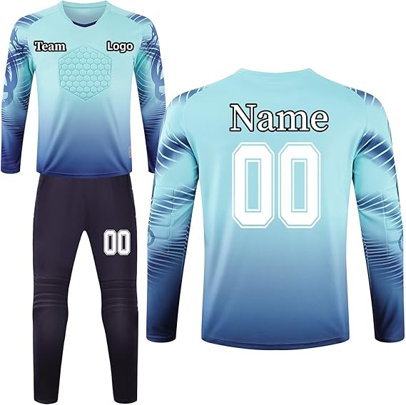 Custom Goalkeeper Jerseys Youth Men Girl with Name Number Team Logo Personalized Soccer Goal Jersey for Kid Adult