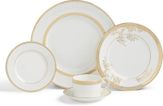 Wedgwood Vera Lace Gold 10-Piece Dinnerware Set