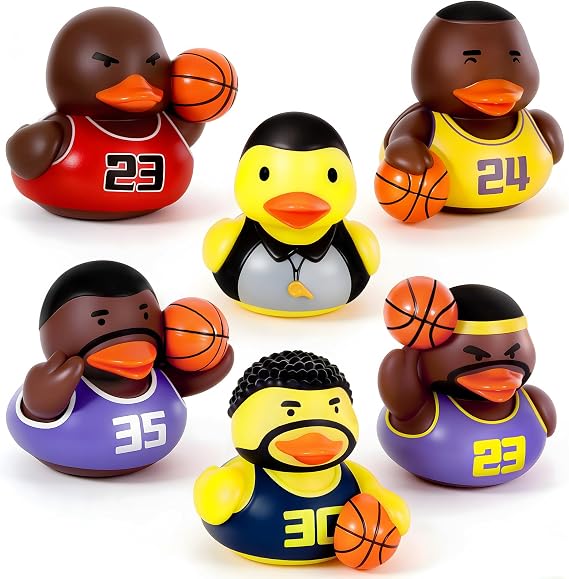 Basketball Rubber Ducks Basketball Sports Gifts, Basketball Party Favors, Car Ducking Game Accessories