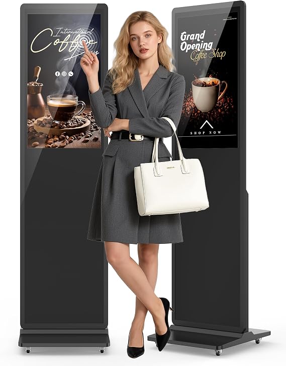 32-inch Digital Signage Display, 2K LCD Touchscreen Kiosk Signs