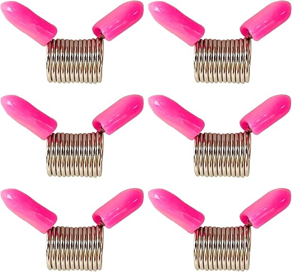 Bead Stoppers, 6-Piece Set with Red Handles, for Jewelry Making Creative Bead Line End to Prevent Beads from Falling (Pink)