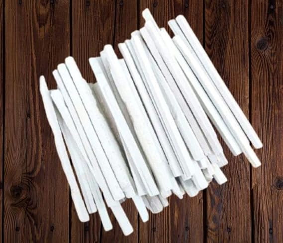Slate Pencil in White Color | Edible Slate Pencil | Natural Stone Chalk Sliced for Writing Thin (white, 500 pcs)