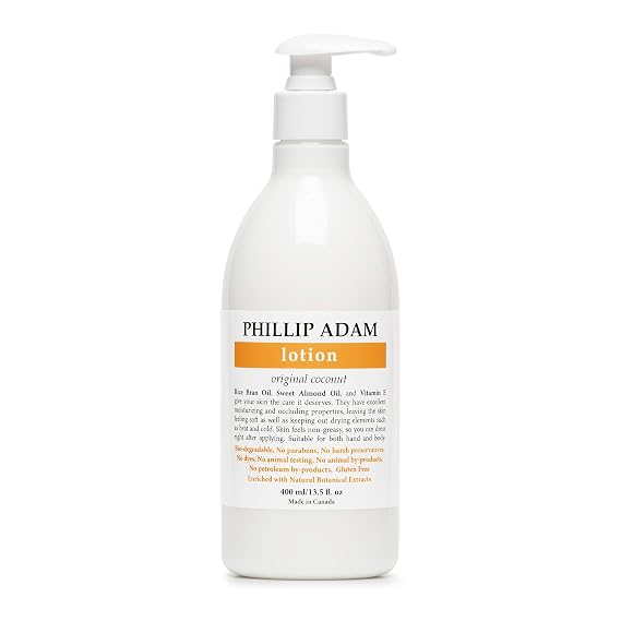 Phillip Adam Coconut Hand and Body Lotion - Lightweight Moisturizer for All Skin Types - 13.5 Fl Oz