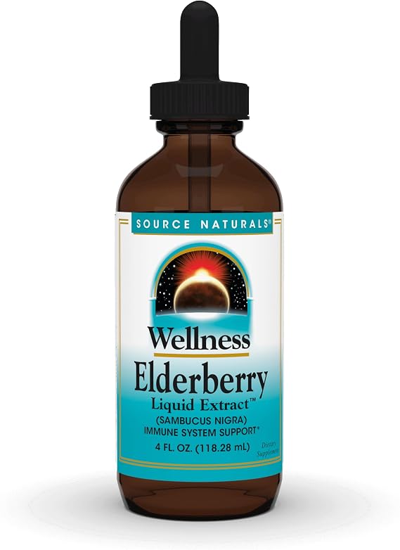 Source Naturals Wellness Elderberry Liquid Extract, 500 mg - 4 Fluid oz