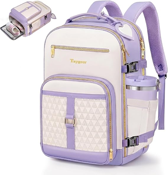 Taygeer Kids Personal Item Bag, Travel Backpack for Kids with Wet Bag