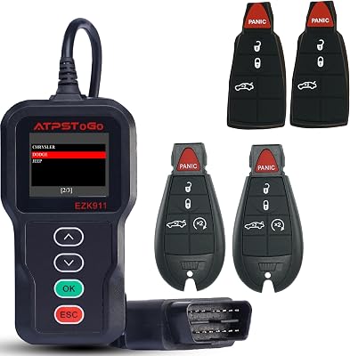 DIY Key Fob Replacement Kit Fits for Dodge Dart 2013 2014 2015 2016 Keyless Entry Remote with Interchangeable 4 & 5 Button FCC ID: M3N-32297100 Set of 2