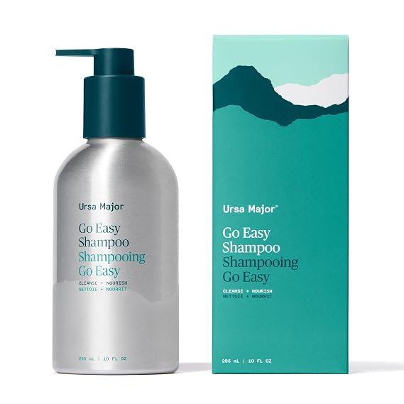 Ursa Major Go Easy Shampoo | Natural, Sulfate-Free, Vegan, Cruelty-Free, Non-toxic | Formulated for Men & Women and All Hair Types | 10 oz