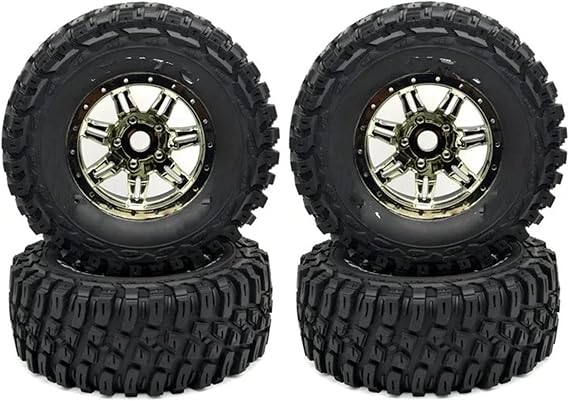 RC Wheel Tire for ZD for Racing for DBX-07 1/7 rc Car Upgrade Parts Spare Accessories 4Pcs Wheel Tire Tyre(Silver)
