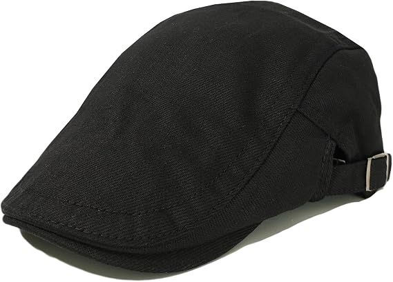 Cotton Newsboy Hat for Men Flat Cap Ivy Gatsby Cabbie Driving Hat