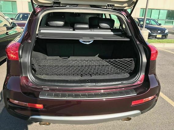 Rear Trunk Organizer Cargo Net for Infiniti EX35 EX37 QX50 2008-2017 - Envelope Style Cargo Net for SUV - Premium Mesh Car Trunk Organizer Vehicle Carrier StorageCompatible with EX35