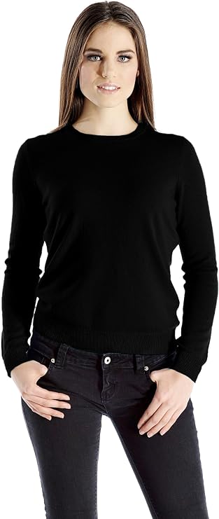 Cashmere Boutique Women's 100% Cashmere Crewneck Pullover Sweater