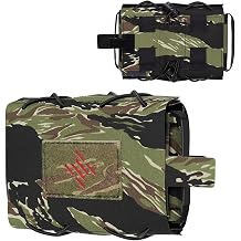 TACWJDM Tactical Medical Bag IFAK Pouch Molle First Aid Bag - Horizontal 2 Piece Quick Release Design for Belt or Backpack