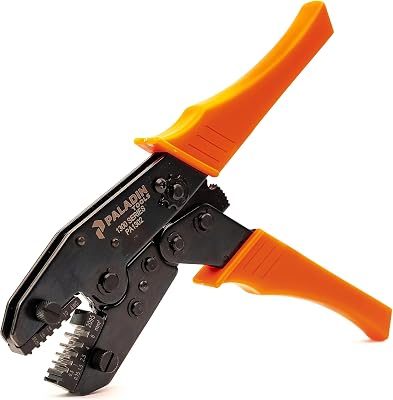 Paladin Tools PA1360 Professional Crimping Tool, Crimp Insulated & Non-Insulated Wire Ferrules, 22-10 AWG