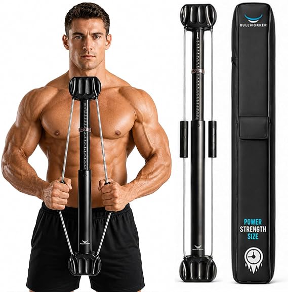 Bullworker Bow Classic 36" Isometric Exercise Equipment, Portable Home Gym Chest Expander, Customized Variable Resistance, Chest and Arm Trainer, Full Body Strength Trainer, Shoulder Exerciser