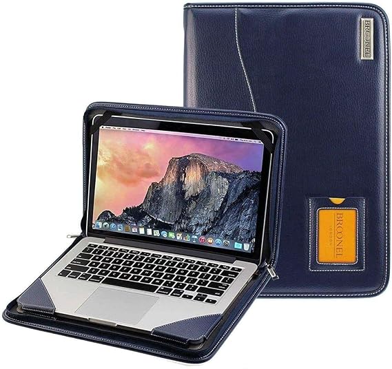 Contour Series - Blue Heavy Duty Leather Protective Case - Compatible with Dynabook Tecra A40 14"