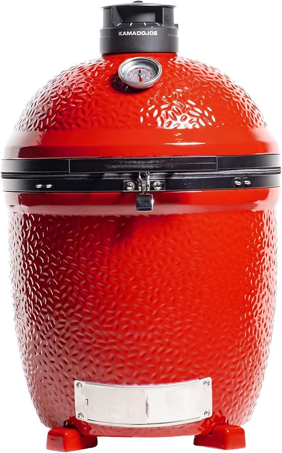 Kamado Joe Classic JoeTM III Standalone 18-inch Charcoal Grill in Red, Grill Gripper, and Ash Tool