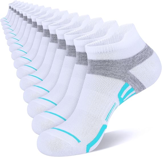 shnn 15 Pairs Womens Ankle Socks Lightweight Breathable Casual Low Cut Socks for Women With Heel Tab