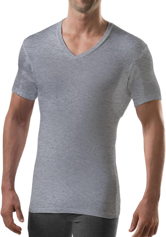 Men's Slim Sweatproof Undershirt, Odor & Sweat Blocking, Rayon, V-Neck