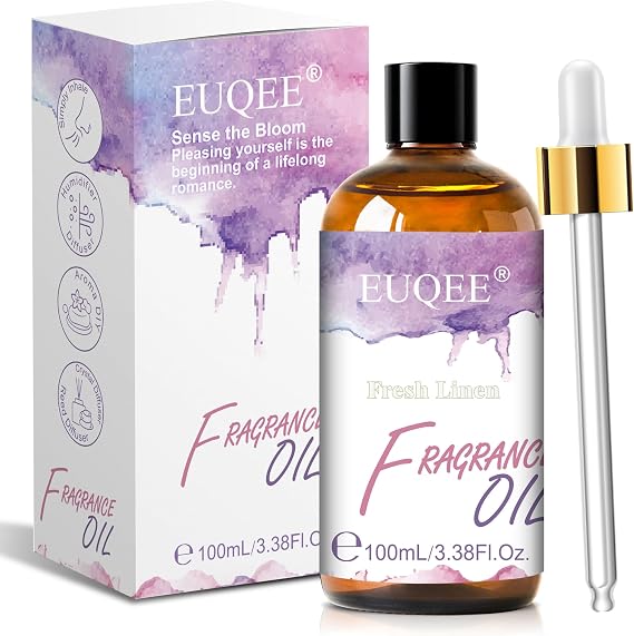 EUQEE Fresh Linen Fragrance Oil for Scented Dryer Balls, 3.38 Fl oz/ 100ml
