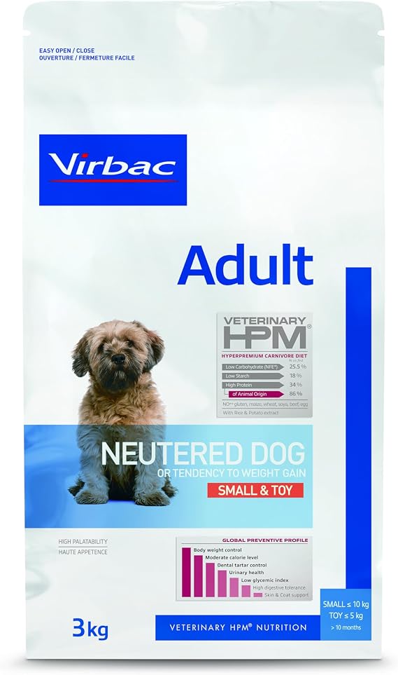 Veterinary Hpm Virbac Hpm Dog Adult Neutered Small Toy 3kg Virbac 00340 3000g