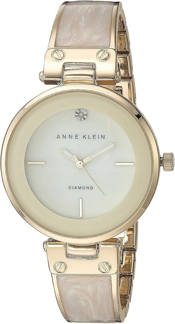 Anne Klein Women's Genuine Diamond Dial Bangle Watch