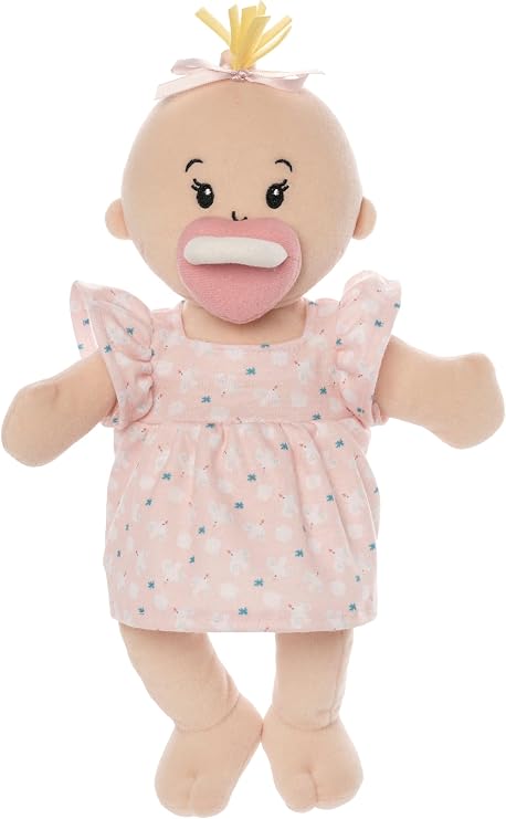 Manhattan Toy Love, Stella Soft Baby Doll, Peach with Blonde Tuft