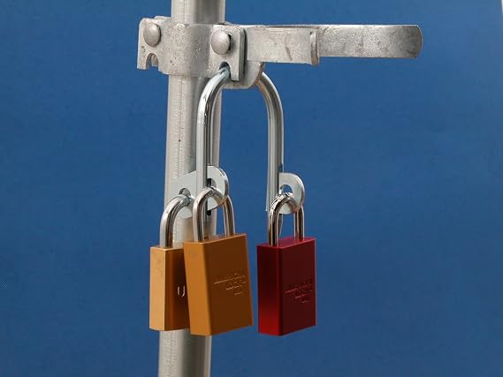 Gate Keeper GM P4004 Multi User Shared Access Locking System | 2 or 3 Padlock Capacity Hasp for Gates and Doors, Weather Resistant Zinc Plated Carbon Steel, Industrial Grade Security