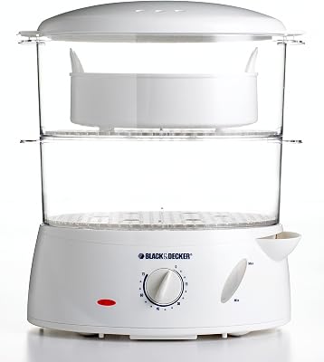 Black & Decker HS1050 7-Quart Food Steamer, White