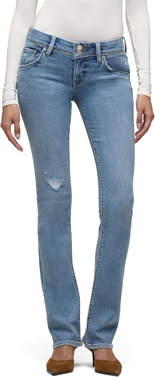Hudson Women's Beth Mid Rise Baby Bootcut Jean with Back Flap Pockets Jeans