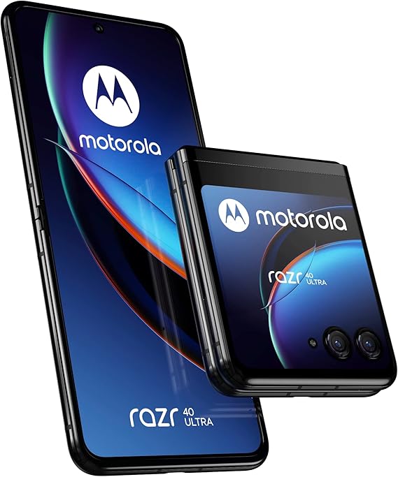 Motorola razr 40 ultra (3.6" external display, 6.9" pOLED 165Hz display, 13MP ultrawide rear camera, 32MP selfie camera, 33W TurboPower charging, Dolby Atmos®, Android 13, 8/256GB), Infinite Black