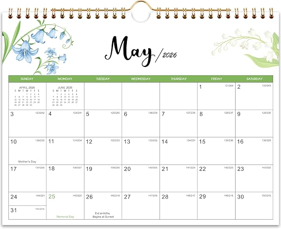 Calendar 2026 - Wall Calendar 2026, Jan. 2026 - Dec. 2026, 11" x 8.5", Small 18 Monthly Calendars 2026 with Thick Paper and Julian Date