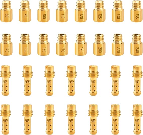 30 Pcs Main Jet and Pilot Slow Jet Kit Fits for VM18 VM20 VM22 VM26 VM24 VM28 VM30 VM32 VM34 VM36 VM38 VM44 Carbs