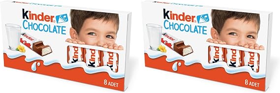 Kinder Çikolata 8'li, 100 Gr 2li paket